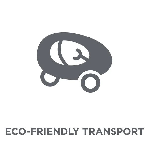 環境に優しい交通機関アイコン 交通コレクションから環境にやさしい輸送デザイン コンセプト 白い背景の上の単純な要素ベクトル図 — ストックベクタ