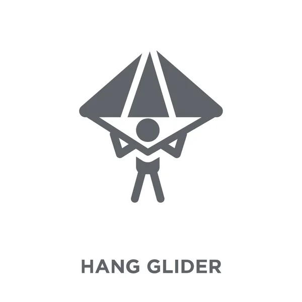 ハング グライダーのアイコン コレクションからハング グライダー デザイン コンセプト 白い背景の上の単純な要素ベクトル図 — ストックベクタ