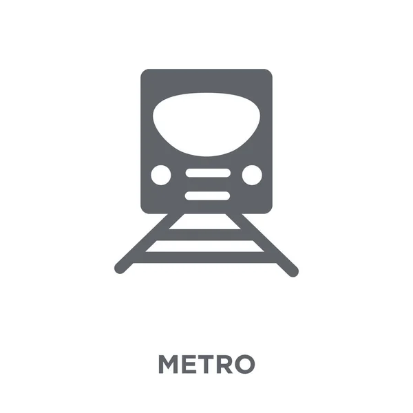 Icono Del Metro Concepto Diseño Metro Colección Transportation Ilustración Simple — Archivo Imágenes Vectoriales