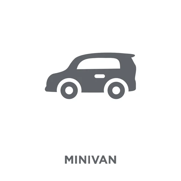 Minivan Ikone Minivan Design Konzept Aus Transport Sammlung Einfache Elementvektorabbildung — Stockvektor