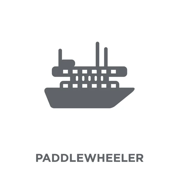 Paddlewheeler Icon Paddlewheeler Design Concept Transportation Collection Simple Element Vector — Stock Vector