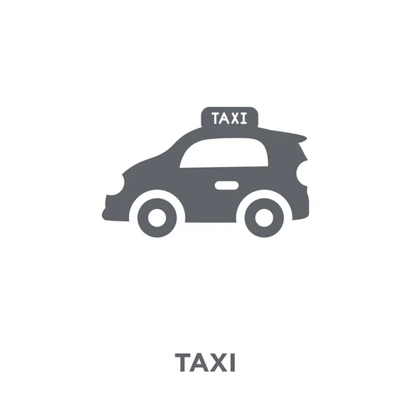 Icono Del Taxi Concepto Diseño Taxi Colección Ilustración Simple Del — Vector de stock