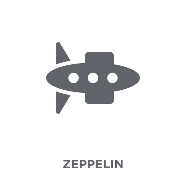 Zeppelin Ikonra Zeppelin Kollekciójának Koncepció Egyszerű Elem Fehér Háttér Vektor — Stock Vector