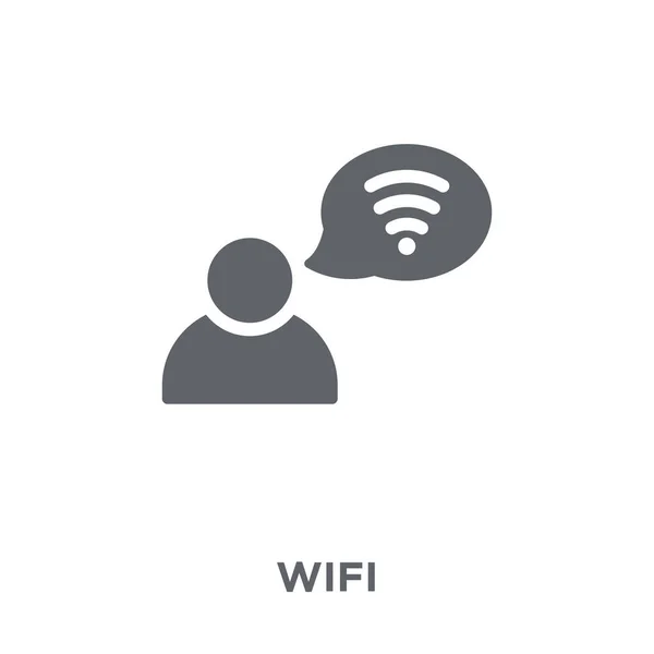 Wifi 아이콘입니다 컬렉션에서 Wifi 디자인 개념입니다 바탕에 간단한 일러스트 — 스톡 벡터