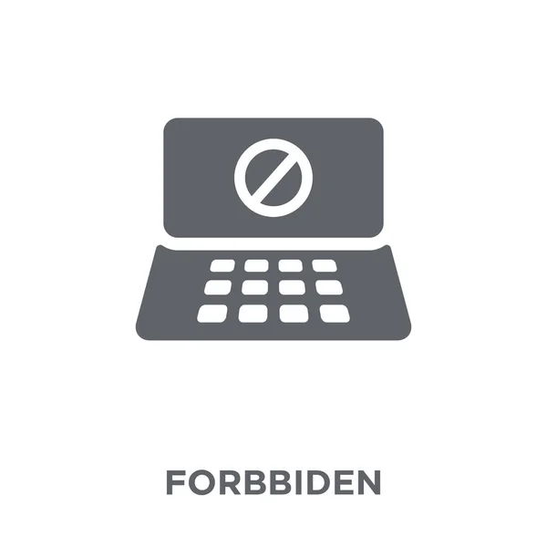 Forbbiden 아이콘입니다 Webnavigation 컬렉션에서 Forbbiden 디자인 개념입니다 바탕에 간단한 일러스트 — 스톡 벡터