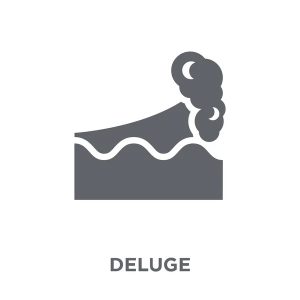 Icono Del Diluvio Concepto Diseño Diluvio Colección Weather Ilustración Simple — Vector de stock