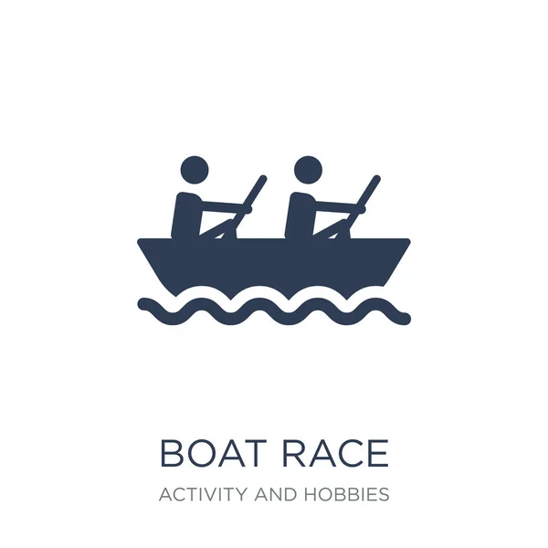 Boat Race Icon Trendy Flat Vector Boat Race Icon White — Stock Vector