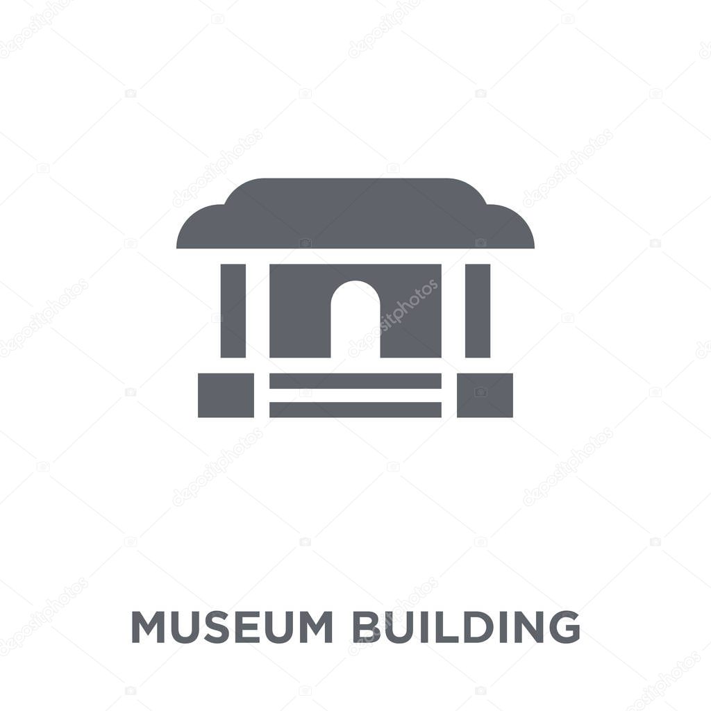 Museum building icon. Museum building design concept from Museum collection. Simple element vector illustration on white background.