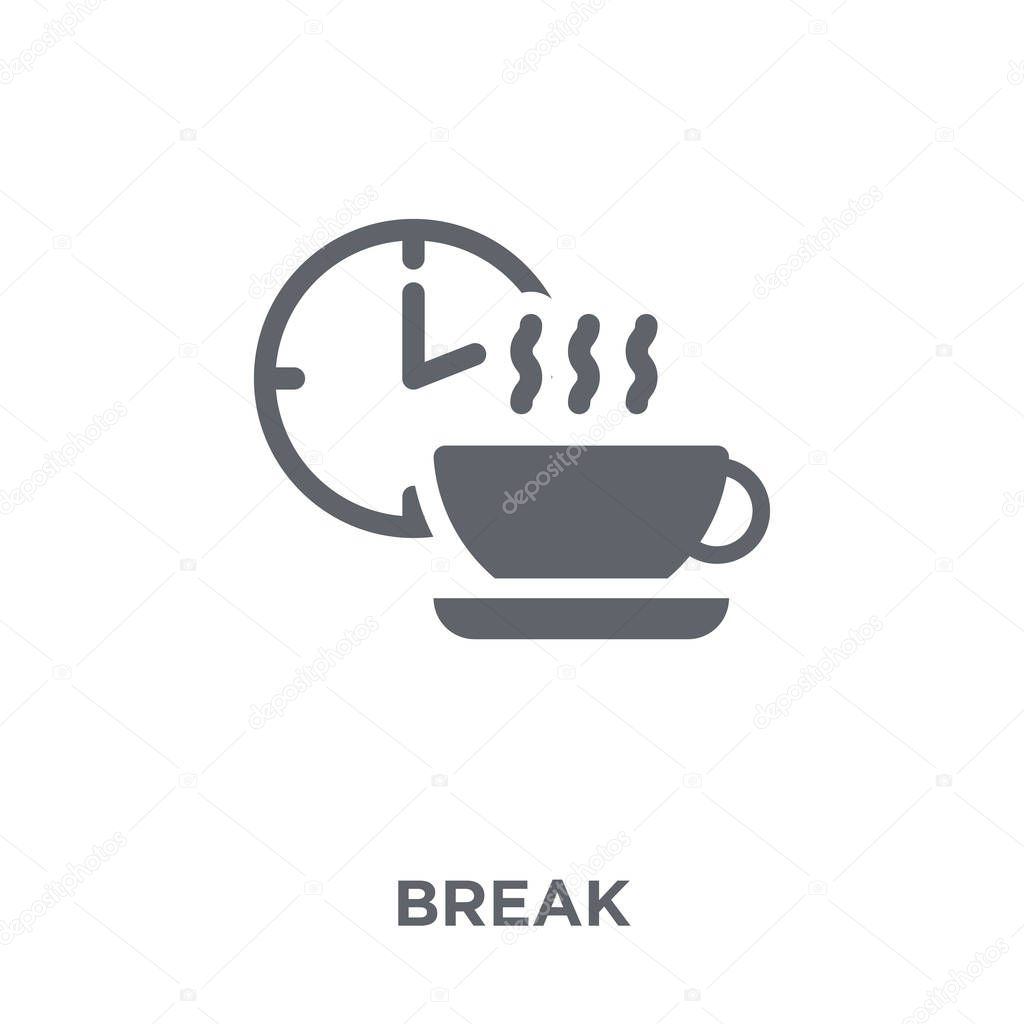 Break icon. Break design concept from  collection. Simple element vector illustration on white background.