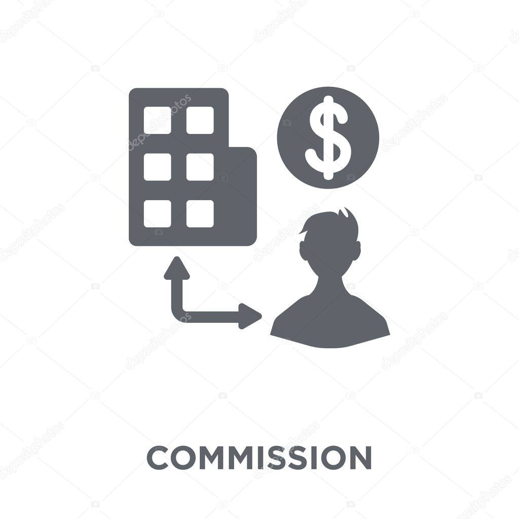 Commission icon. Commission design concept from  collection. Simple element vector illustration on white background.
