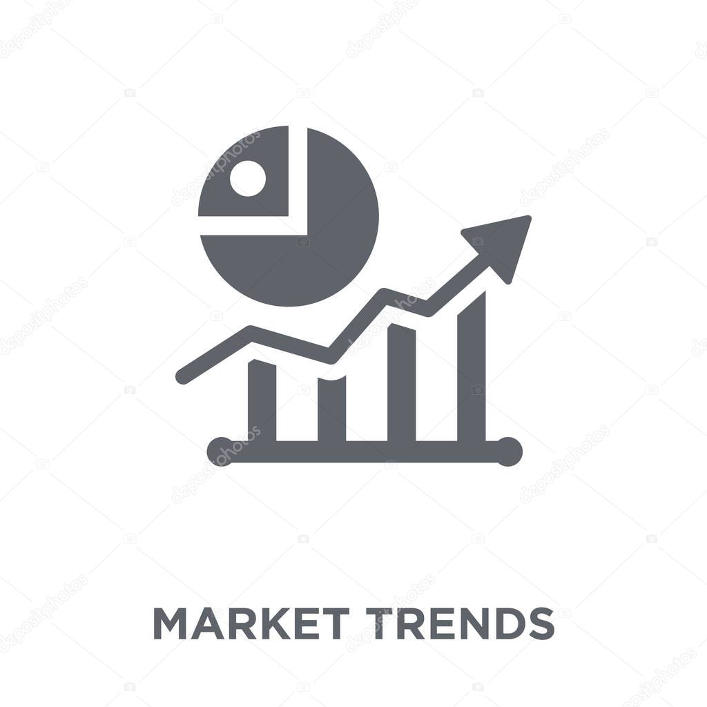 Market trends icon. Market trends design concept from Economyandfinance collection. Simple element vector illustration on white background.