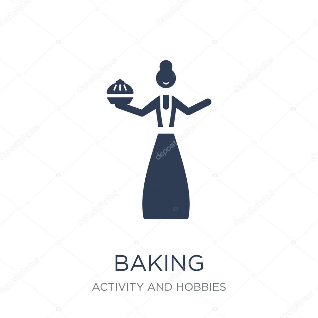 Baking icon. Trendy flat vector Baking icon on white background from Activity and Hobbies collection, vector illustration can be use for web and mobile, eps10