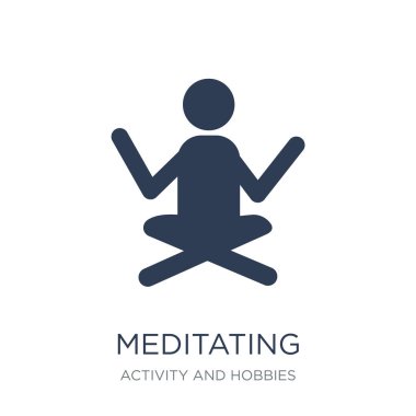 Simge meditasyon. Trendy düz vektör meditasyon simge etkinlik ve Hobiler koleksiyon, vektör çizim beyaz arka plan üzerinde kullanım için web ve mobil, eps10 olabilir