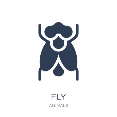 Sinek simgesi. Trendy düz vektör sinek simge vektör çizim hayvanlar koleksiyonundan beyaz arka plan üzerinde kullanım için web ve mobil, eps10 olabilir