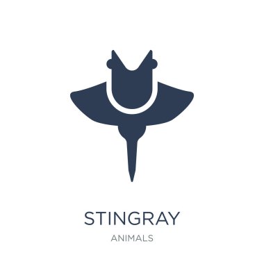 Stingray simgesi. Trendy düz vektör Stingray simge vektör çizim hayvanlar koleksiyonundan beyaz arka plan üzerinde kullanım için web ve mobil, eps10 olabilir