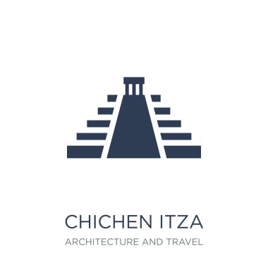 Chichen Itza simgesi. Trendy düz vektör Chichen Itza simge mimarisi ve seyahat Collection, vektör çizim beyaz arka plan üzerinde kullanım için web ve mobil, eps10 olabilir