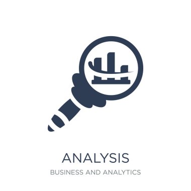 Analiz simgesi. Trendy düz vektör analizi simge iş ve analytics Collection, vektör çizim beyaz arka plan üzerinde kullanım için web ve mobil, eps10 olabilir