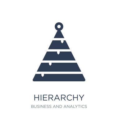 Hiyerarşi simgesi. Trendy düz vektör hiyerarşi simge iş ve analytics Collection, vektör çizim beyaz arka plan üzerinde kullanım için web ve mobil, eps10 olabilir