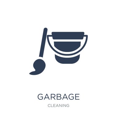 Çöp simgesi. Trendy düz vektör çöp simge vektör çizim Temizleme koleksiyonundan beyaz arka plan üzerinde kullanım için web ve mobil, eps10 olabilir