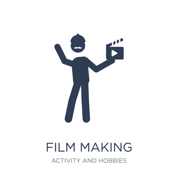 Film Making Icon Trendy Flat Vector Film Making Icon White — Stock Vector