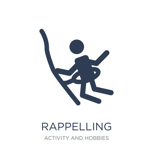 Rappelling Icon Trendy Flat Vector Rappelling Icon White Background Activity — Stock Vector