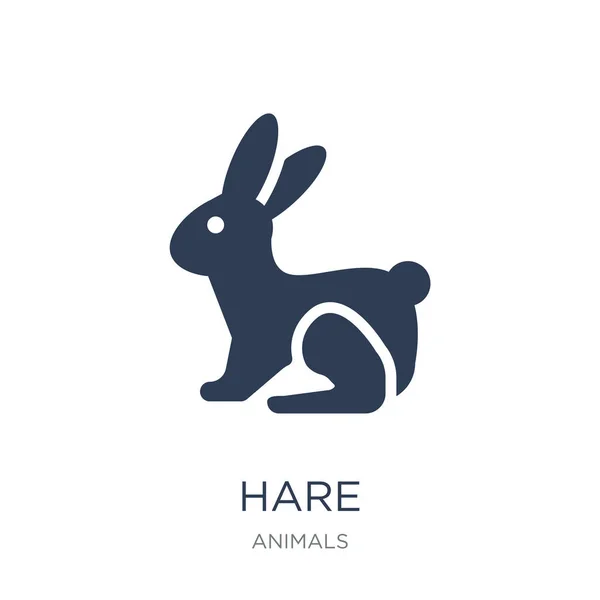 Hare Icon Trendy Flat Vector Hare Icon White Background Animals — Stock Vector