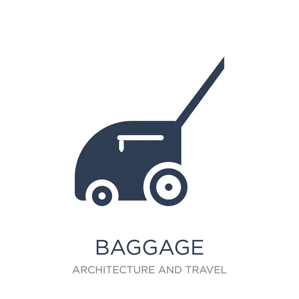 Icône Bagage Vecteur Plat Tendance Icône Bagage Sur Fond Blanc — Image vectorielle