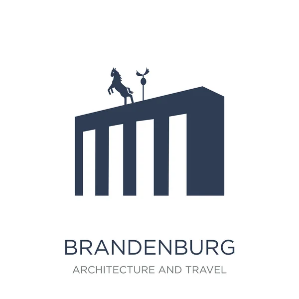 Icono Brandenburgo Moderno Icono Brandenburgo Vector Plano Sobre Fondo Blanco — Archivo Imágenes Vectoriales