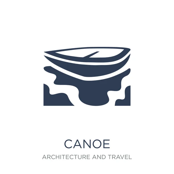 Icône Canot Vecteur Plat Tendance Icône Canot Sur Fond Blanc — Image vectorielle