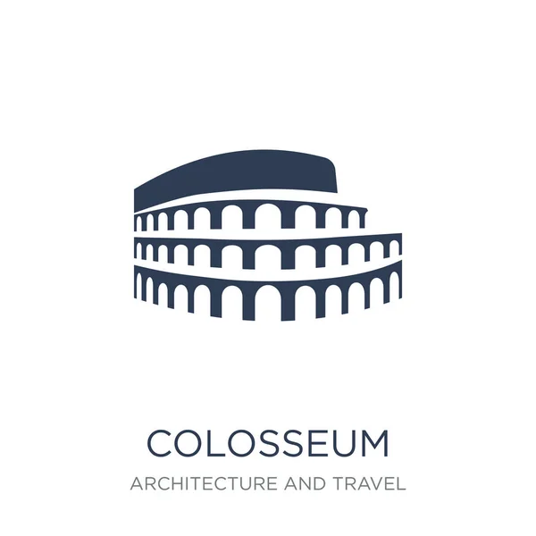 Icono Del Coliseo Trendy Flat Vector Coliseo Icono Sobre Fondo — Archivo Imágenes Vectoriales