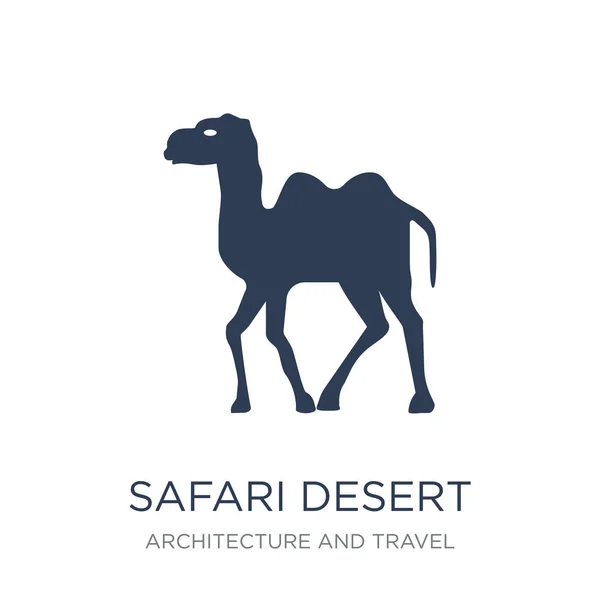 safari desert icon. Trendy flat vector safari desert icon on white background from Architecture and Travel collection, vector illustration can be use for web and mobile, eps10