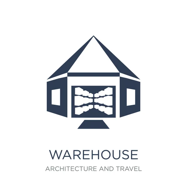 Warehouse icon. Trendy flat vector Warehouse icon on white background from Architecture and Travel collection, vector illustration can be use for web and mobile, eps10