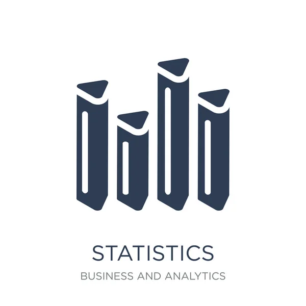 统计信息 时尚平面矢量统计图标上的白色背景从业务和分析集合 矢量插图可以用于网络和移动 Eps10 — 图库矢量图片
