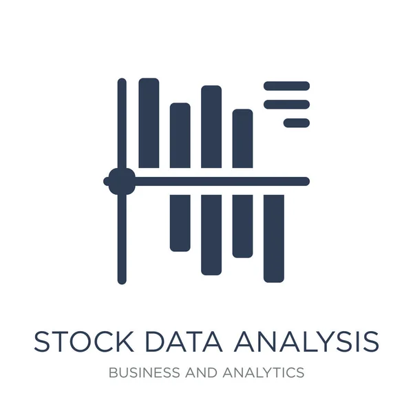 Значок Анализа Данных Запаса Модный Плоский Вектор Анализ Запасов Значок — стоковый вектор
