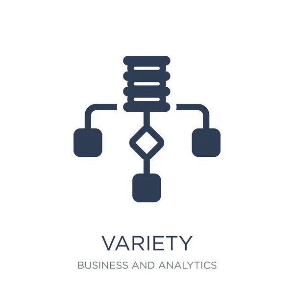 Pictogram Voor Verscheidenheid Trendy Platte Vector Verscheidenheid Pictogram Witte Achtergrond — Stockvector