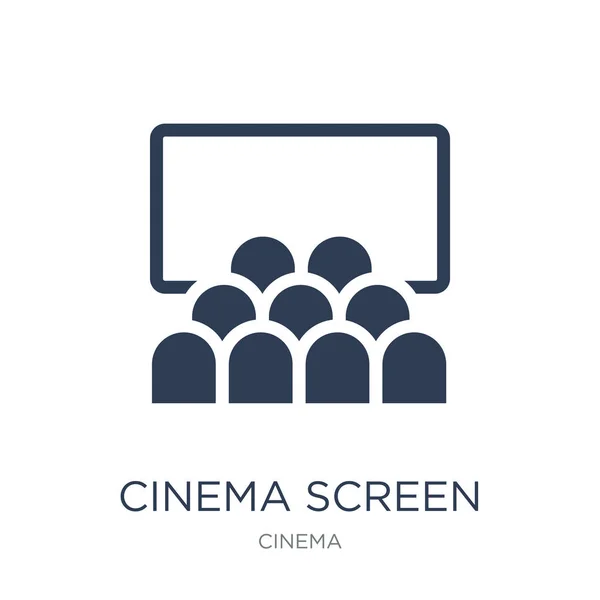 Cinema Screen Icon Trendy Flat Vector Cinema Screen Icon White — Stock Vector