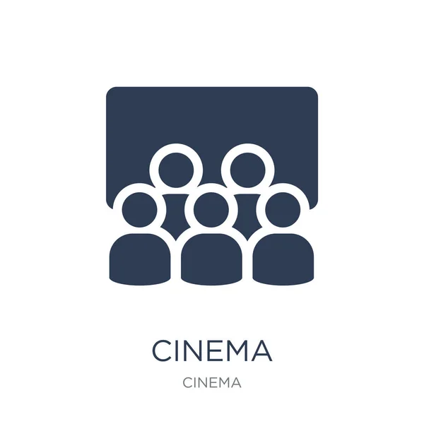 Bioscoop Pictogram Trendy Platte Vector Cinema Pictogram Witte Achtergrond Uit — Stockvector