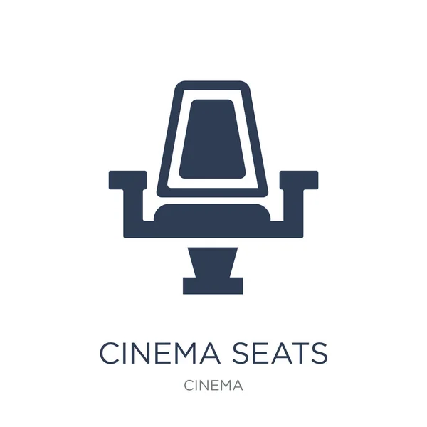 Εικονίδιο Καθίσματα Σινεμά Μοντέρνα Επίπεδη Διάνυσμα Κινηματογράφος Καθίσματα Εικονίδιο Στο — Διανυσματικό Αρχείο