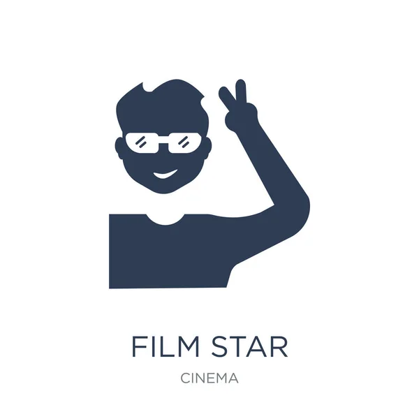 Icono Estrella Cine Icono Estrella Cine Vector Plano Moda Sobre — Archivo Imágenes Vectoriales