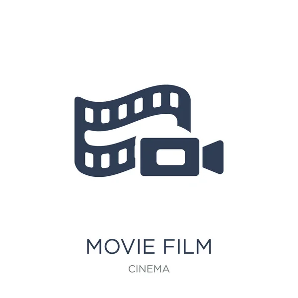 Movie Film Icon Trendy Flat Vector Movie Film Icon White — Stock Vector