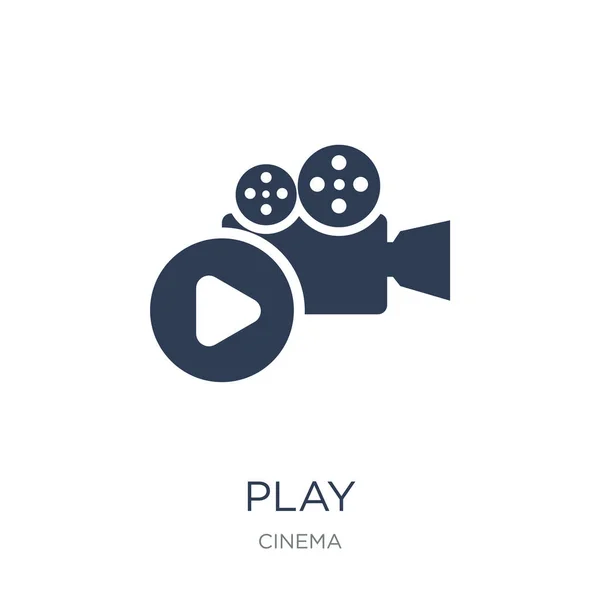 Play Icon Trendy Flat Vector Play Icon White Background Cinema — Stock Vector