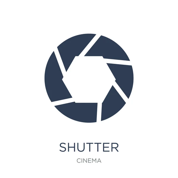 Shutter Icon Trendy Flat Vector Shutter Icon White Background Cinema — Stock Vector