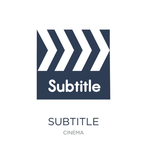 Subtitle Icon Trendy Flat Vector Subtitle Icon White Background Cinema — Stock Vector