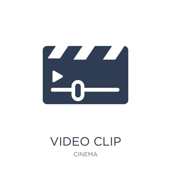 Icône Clip Vidéo Vecteur Plat Tendance Clip Vidéo Icône Sur — Image vectorielle