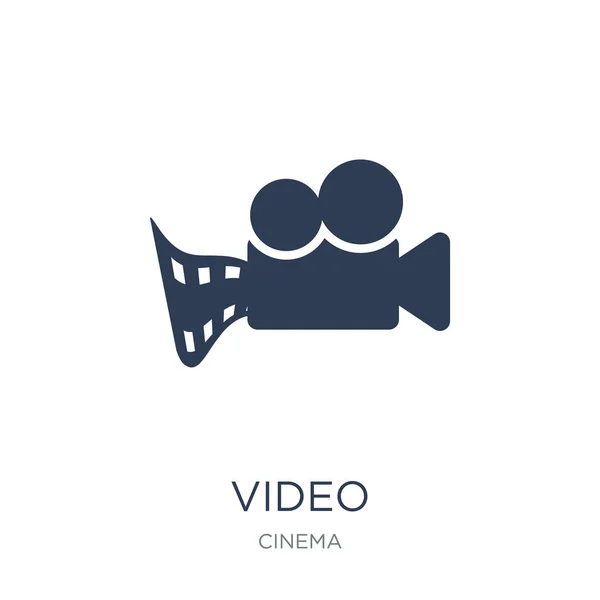 Video Icon Trendy Flat Vector Video Icon White Background Cinema — Stock Vector