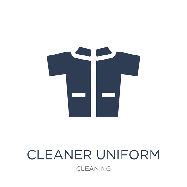 Ícone Limpeza Uniforme Trendy Flat Vector Cleaner Ícone Uniforme Sobre —  Vetores de Stock