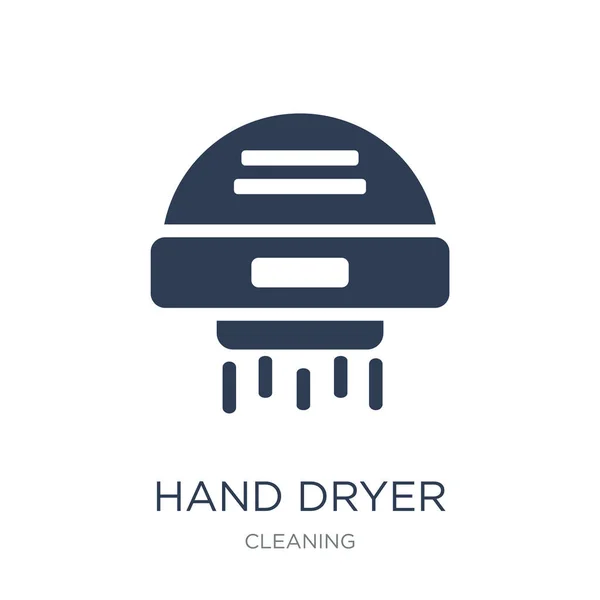 Droger Pictogram Van Een Hand Trendy Platte Vector Hand Droger — Stockvector