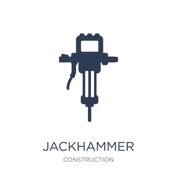 Значок Джекхаммера Модні Плоскі Векторні Значки Jackhammer Білому Тлі Колекції — стоковий вектор