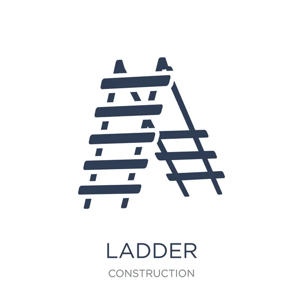 Het Pictogram Van Ladder Trendy Platte Vector Ladder Pictogram Witte — Stockvector