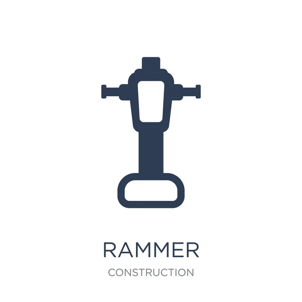 รามเมอร ไอคอน เทรนด แบนเวกเตอร ไอคอน Rammer บนพ นหล ขาวจากคอลเลกช นการก — ภาพเวกเตอร์สต็อก